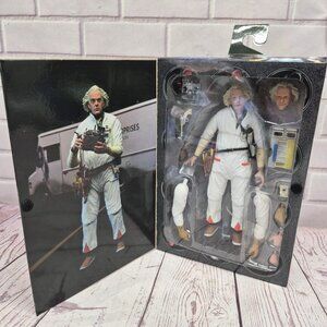 NECA Ultimate “Doc” Brown “Hazmat Suit” Back To The Future NEW SEALED BOX